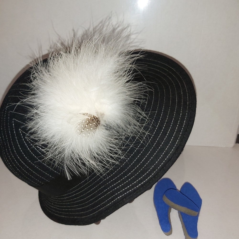 Vintage Black & White Wool Hat